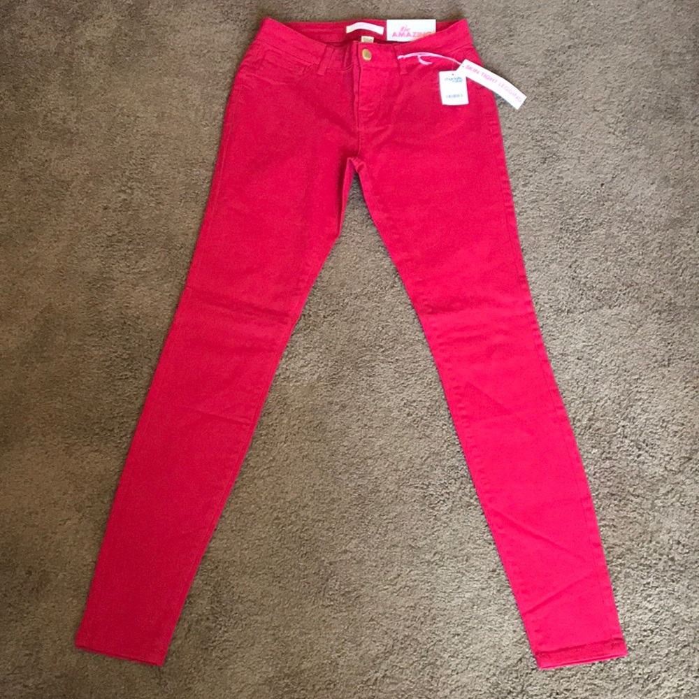 Red Stretch Jeans
